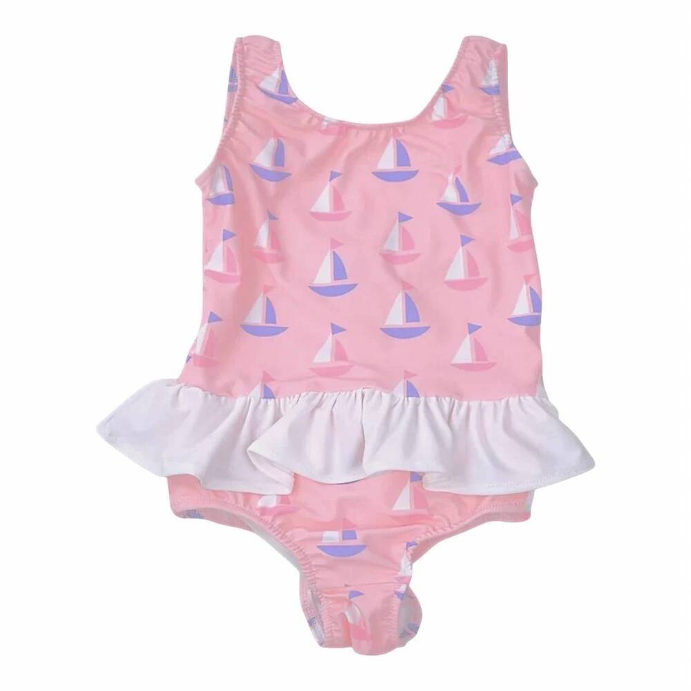 NEW FUNTASIA TOO girls boats ruffle one piece swimsuit in pink